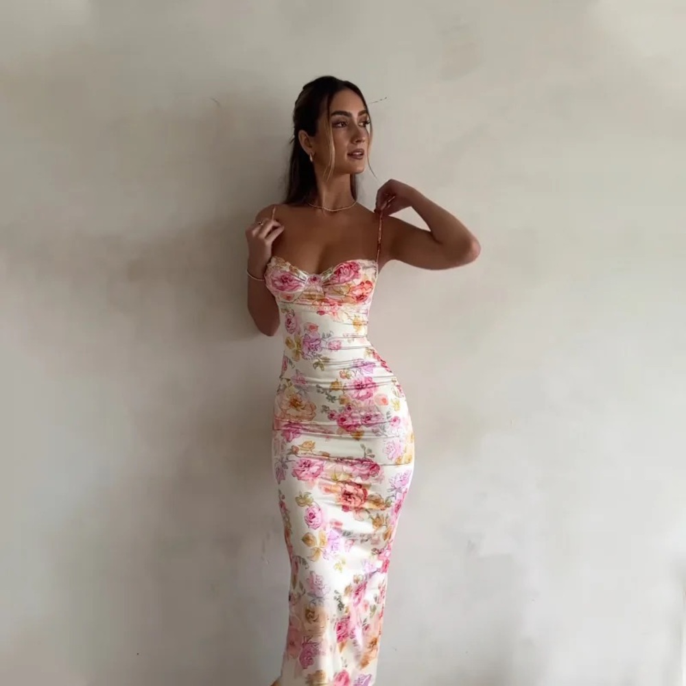 Elegant Floral Maxi Dress